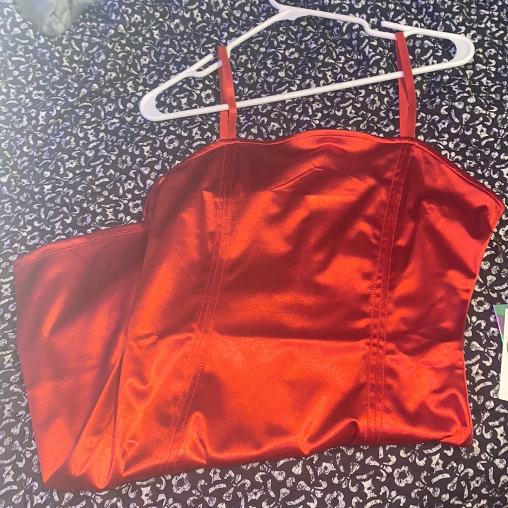 Velvety red dress